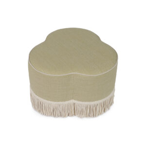 Lucky Pouf - Easy Lustre Thyme - Ivory Fringe