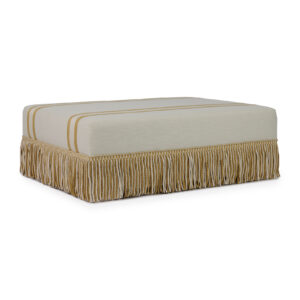 Pascal Ottoman - Easy Linen Ivory & Trims