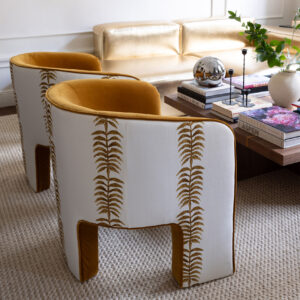 Florian Lounge Chair - Palm Leaf Amber