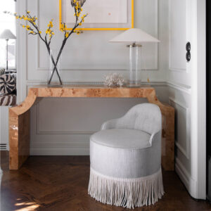Lou Vanity Stool - Damaris Frost & Fringe